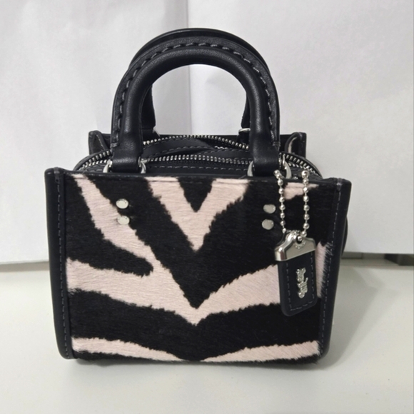 Coach Rogue Bag 12 In Haircalf With Zebra Print mini bag - Picture 3 of 6